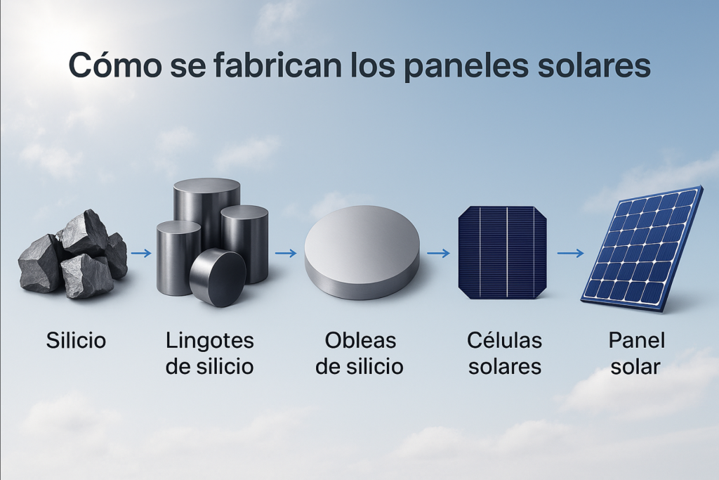 ¿Cómo se fabrica un panel solar?
